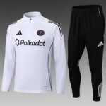 2025/2026 Inter Miami Half-Pull Training Suit White Soccer Jersey Set