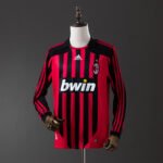 2007/2008 Retro Long Sleeve AC Milan Home Football Shirt