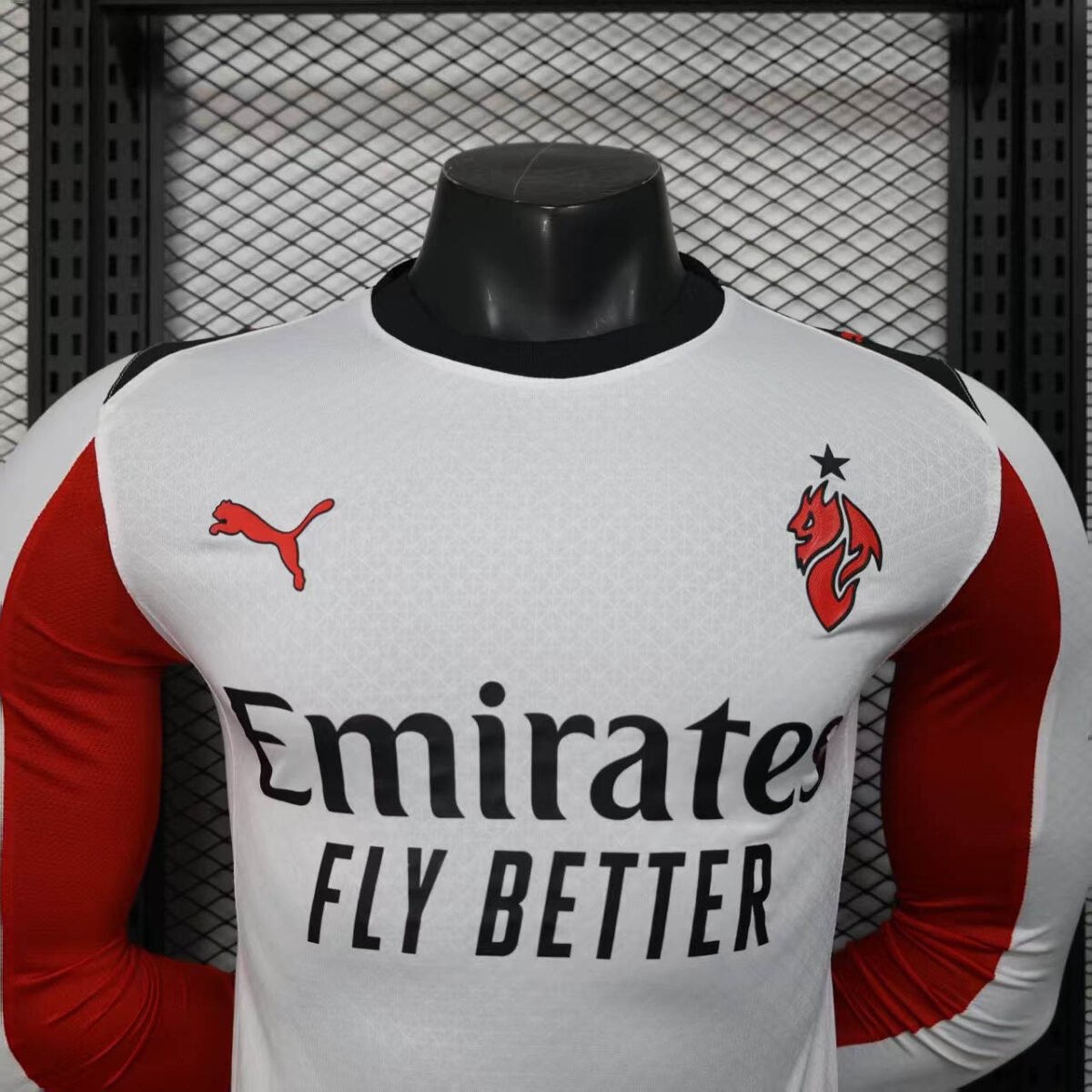 2025/2026 Player Version Long Sleeve AC Milan Away Soccer Jersey - Image 3