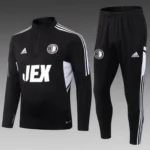 2022/2023 Feyenoord Rotterdam Half-Pull Training Suit Black Football Shirt Set