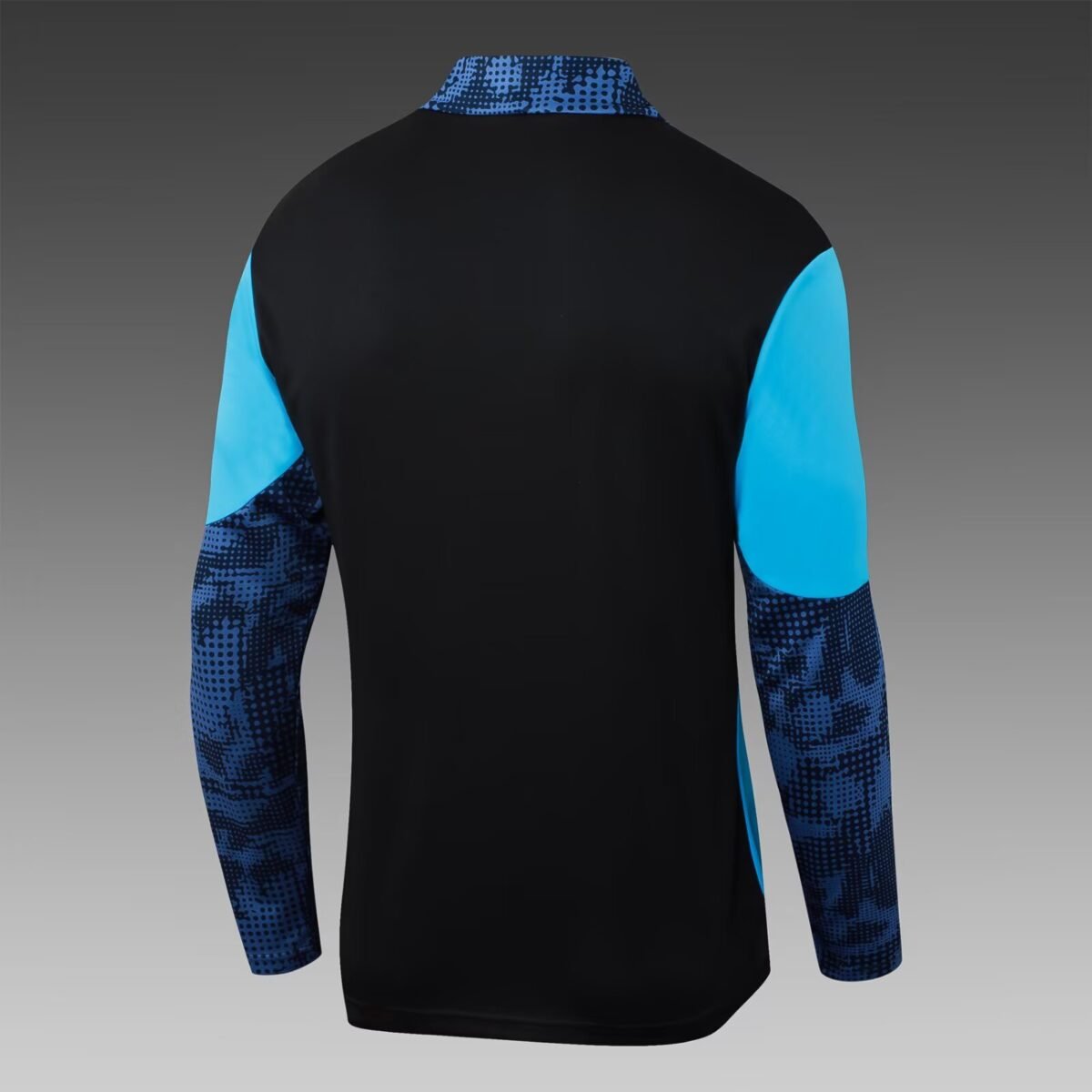 2025/2026 Olympique de Marseille Half-Pull Training Suit Blue-Black Football Jersey Set - Image 4
