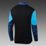 2025/2026 Olympique de Marseille Half-Pull Training Suit Blue-Black Football Jersey Set - Image 4