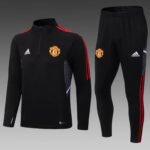2022/2023 Manchester United Half-Pull Training Suit Black Football Shirt Set