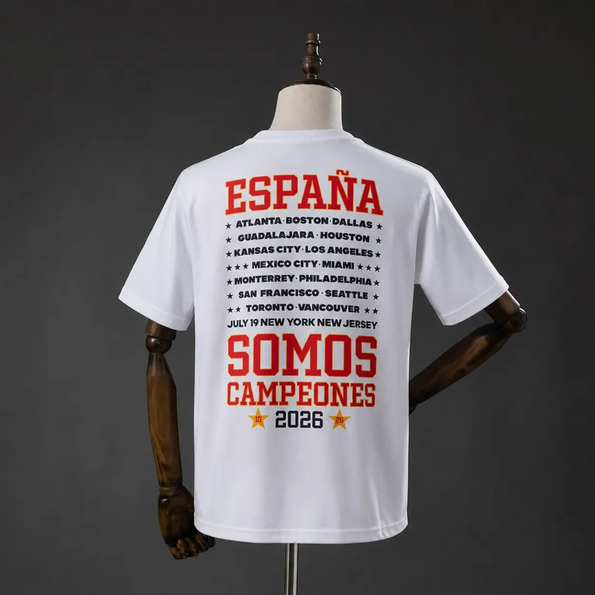 2026 Spain "We Are Champions" T-Shirt White - Image 2