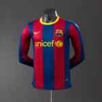 2010/2011 Retro Player Version  Barcelona Home Long Sleeve Football Shirt