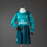 2018/2018 Retro Long Sleeve Real Madrid Third Away Football Shirt Kids Size