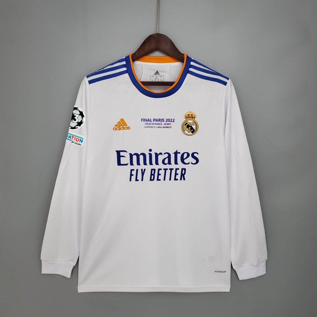 2021/2022 VINI JR.#20 Long Sleeve Real Madrid Home Final Edition Jersey - Image 2