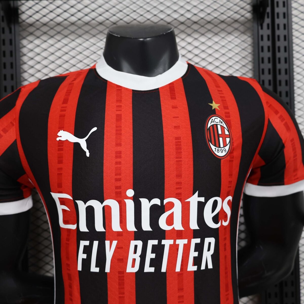2024/2025 Player Version AC Milan Home Soccer Jersey - Image 5