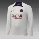 2023/2024 Psg Paris Saint-Germain Half-Pull Training Suit Off White Set - Image 3
