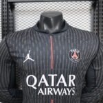 2024/2025  Psg Paris Saint-Germain Long Sleeve Player Version Fourth Away Football Shirt - Image 3