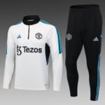 2023/2024 Manchester United Half-Pull Training Suit Off-White Football Shirt Set