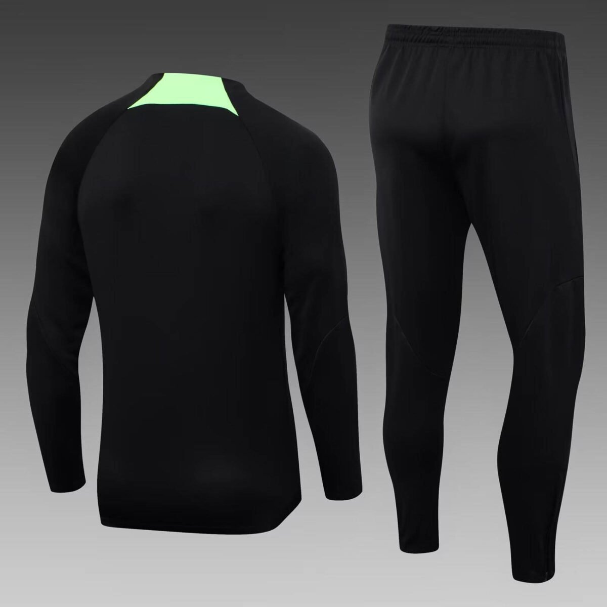 2023/2024 Liverpool Half-Pull Training Suit Black Jersey Set - Image 2