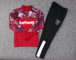2022/2023 West Ham United Half-Pull Training Suit Red Football Shirt Set - Image 7