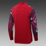 2022/2023 West Ham United Half-Pull Training Suit Red Football Shirt Set - Image 4