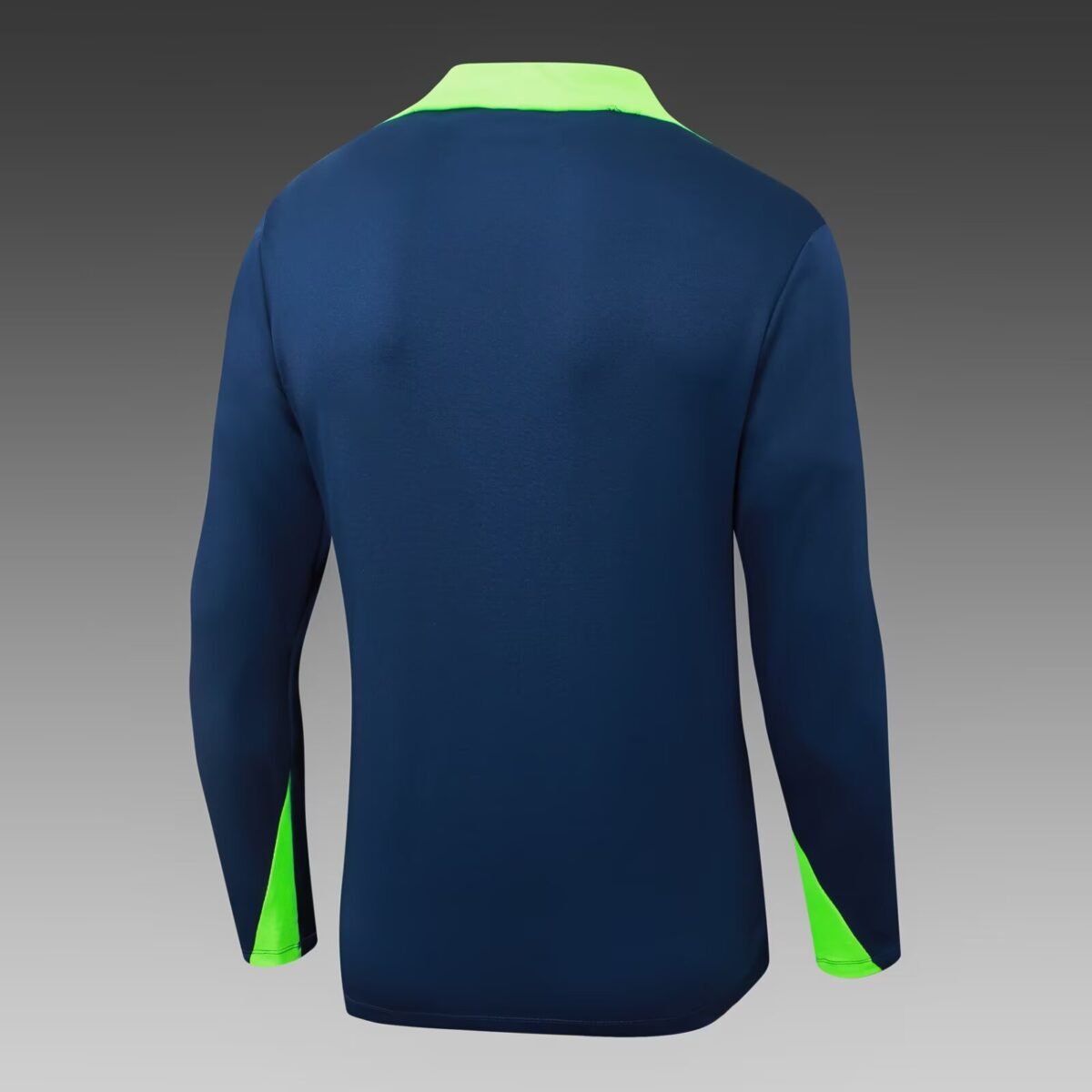 2025 Brazil Half-Pull Training Suit Royal Blue Football Shirt Set - Image 4