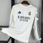 2025/2026 Long Sleeves Real Madrid Home Football Jersey