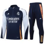 2024-2025 Real Madrid Half-Pull Training Suit Football Shirt Kids Set - Image 3