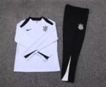 2025/2026 Corinthians Paulista Half-Pull Training Suit White Football Shirt Set - Image 7