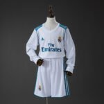 2017/2018 Retro Long Sleeve Real Madrid Home Football Shirt Kids Size
