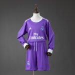 2016/2017 Retro Long Sleeve Real Madrid Away Football Shirt Kids Size