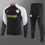 2023/2024 Chelsea Half-Pull Training Suit Black Football Shirt Set
