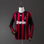 2008/2009 Retro Long Sleeve AC Milan Home Football Shirt