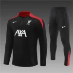 2025/2026 Liverpool Black Half-Pull Training Suit  Set