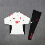 2025/2026 Liverpool White Half-Pull Training Suit  Set - Image 2