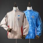 2025/2026 Manchester United Reversible Windbreaker??Beige&Blue??