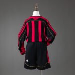 2006/2007 Retro AC Milan Home Long Sleeve Jersey Kids Size - Image 2
