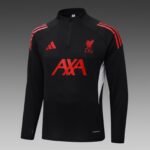 2025/2026 Liverpool Half-Pull Training Suit Black Jersey Set - Image 3