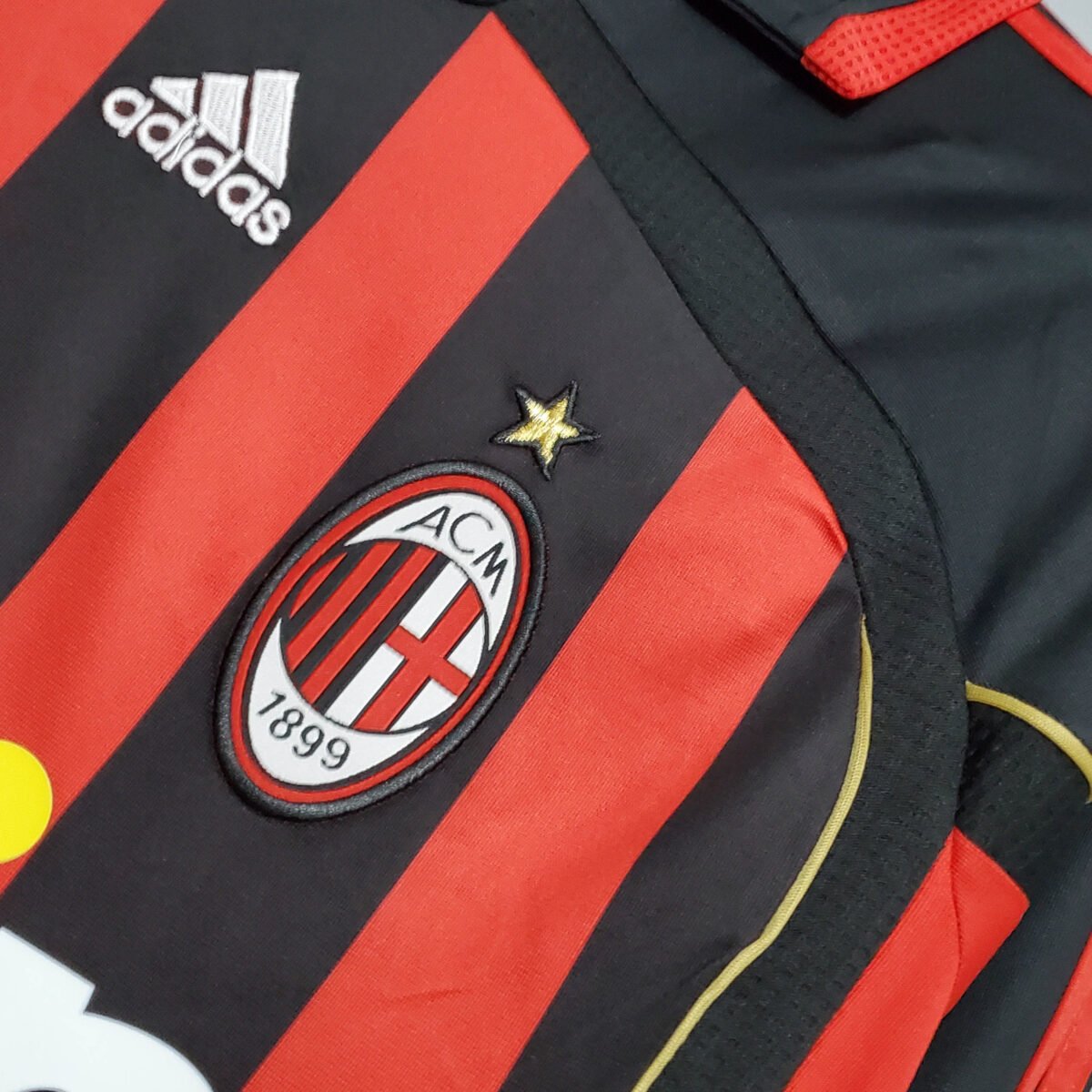 2006/2007 Retro Long Sleeve AC Milan Home Football Shirt - Image 11