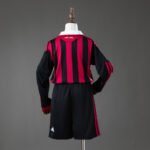 2009/2010 Retro AC Milan Home Long Sleeve Jersey Kids Size - Image 2