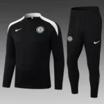 2025/2026 Chelsea Half-Pull Training Suit Black Football Shirt Set