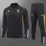 2023/2024 Juventus Half-Pull Training Suit Black Football Shirt Set