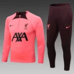 2022/2023 Liverpool Half-Pull Training Suit Pink Jersey Set