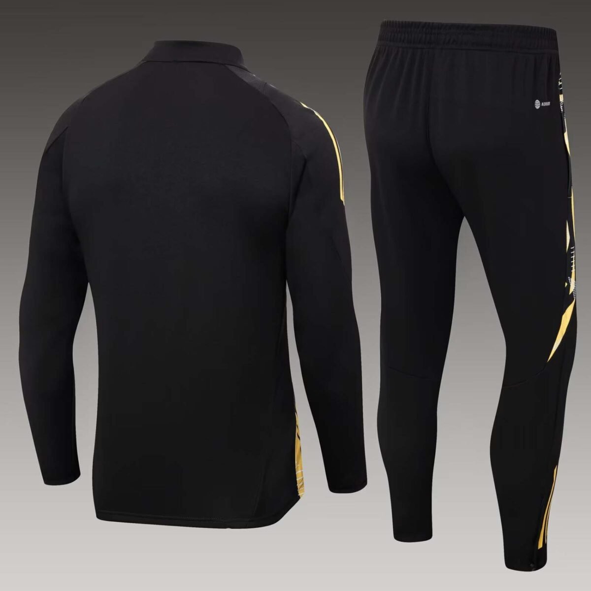 2024/2025 Real Madrid Half-Pull Training Suit Black Football Shirt Set - Image 2