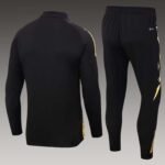 2024/2025 Real Madrid Half-Pull Training Suit Black Football Shirt Set - Image 2