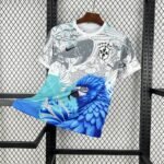 2025 Brazil Special Edition White and Blue Football Shirt