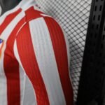 2025/2026 Player Version Long Sleeve Atletico Madrid Home Football Shirt - Image 8