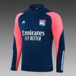 2023/2024 Lyon Half-Pull Training Suit Royal blue Football Shirt Set - Image 3