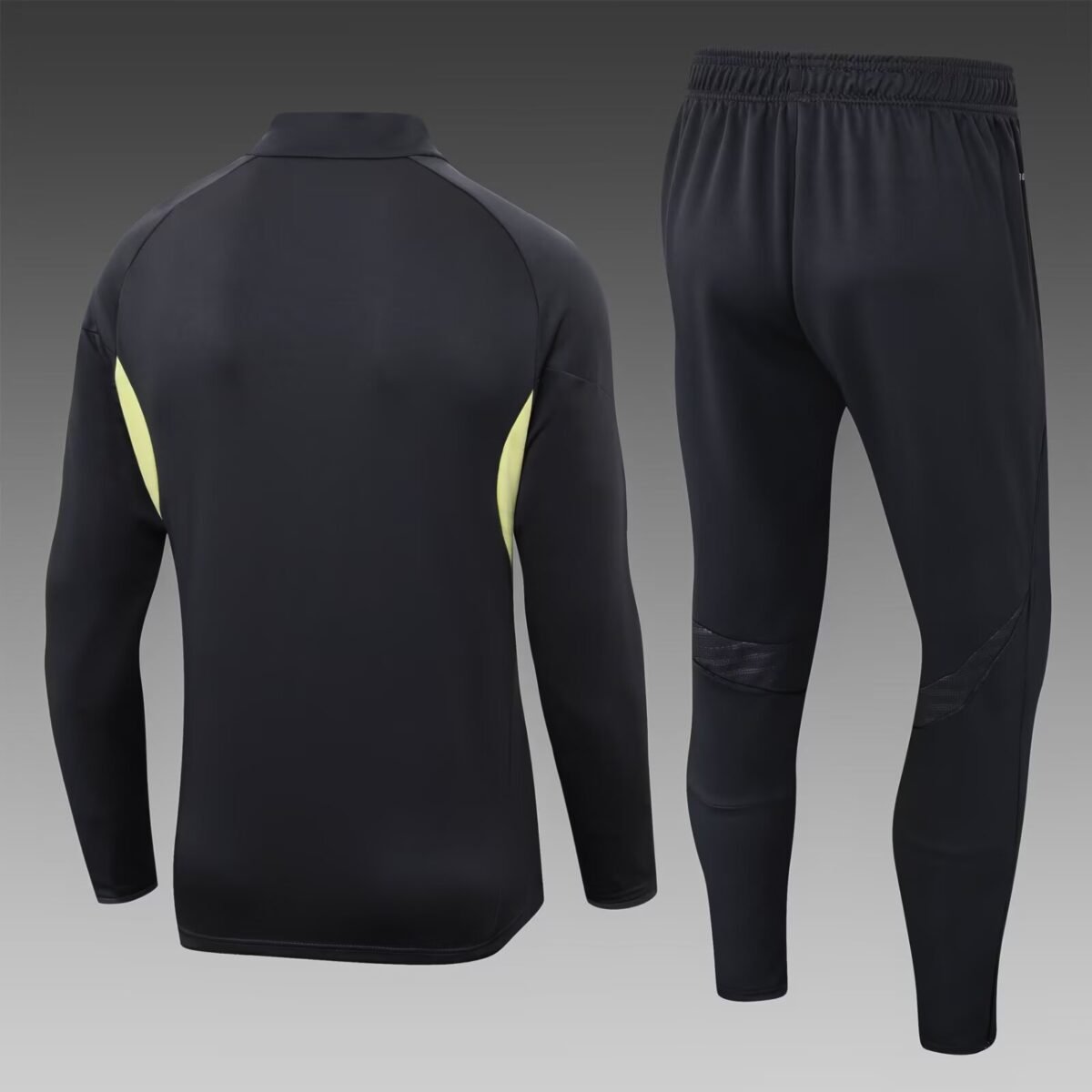 2025/2026 Real Madrid Half-Pull Training Suit Dark Gray Football Shirt Set - Image 2