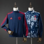2025/2026 Bayern Munich Reversible Jacket Windbreaker - Navy Blue