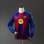 2025/2026 Long Sleeve Barcelona Home Football Shirt
