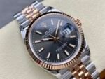 Rolex Datejust 36mm Two-Tone Rose Gold Sunburst Slate Dial Jubilee Bracelet (126231) DD3235 Movement - Image 3