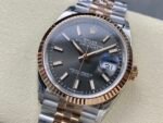 Rolex Datejust 36mm Two-Tone Rose Gold Sunburst Slate Dial Jubilee Bracelet (126231) DD3235 Movement - Image 5