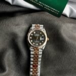 Rolex Datejust 36 Two-Tone Everose Gold Slate Grey Fluted Motif Diamond Dial (126231) DD3235 Movement