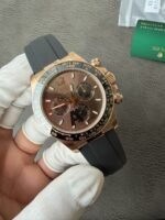 Rolex Daytona 40mm Everose Gold Chocolate Dial Rubber Strap (126515LN) DD4131 Movement - Image 3
