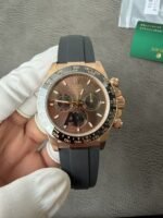Rolex Daytona 40mm Everose Gold Chocolate Dial Rubber Strap (126515LN) DD4131 Movement - Image 2