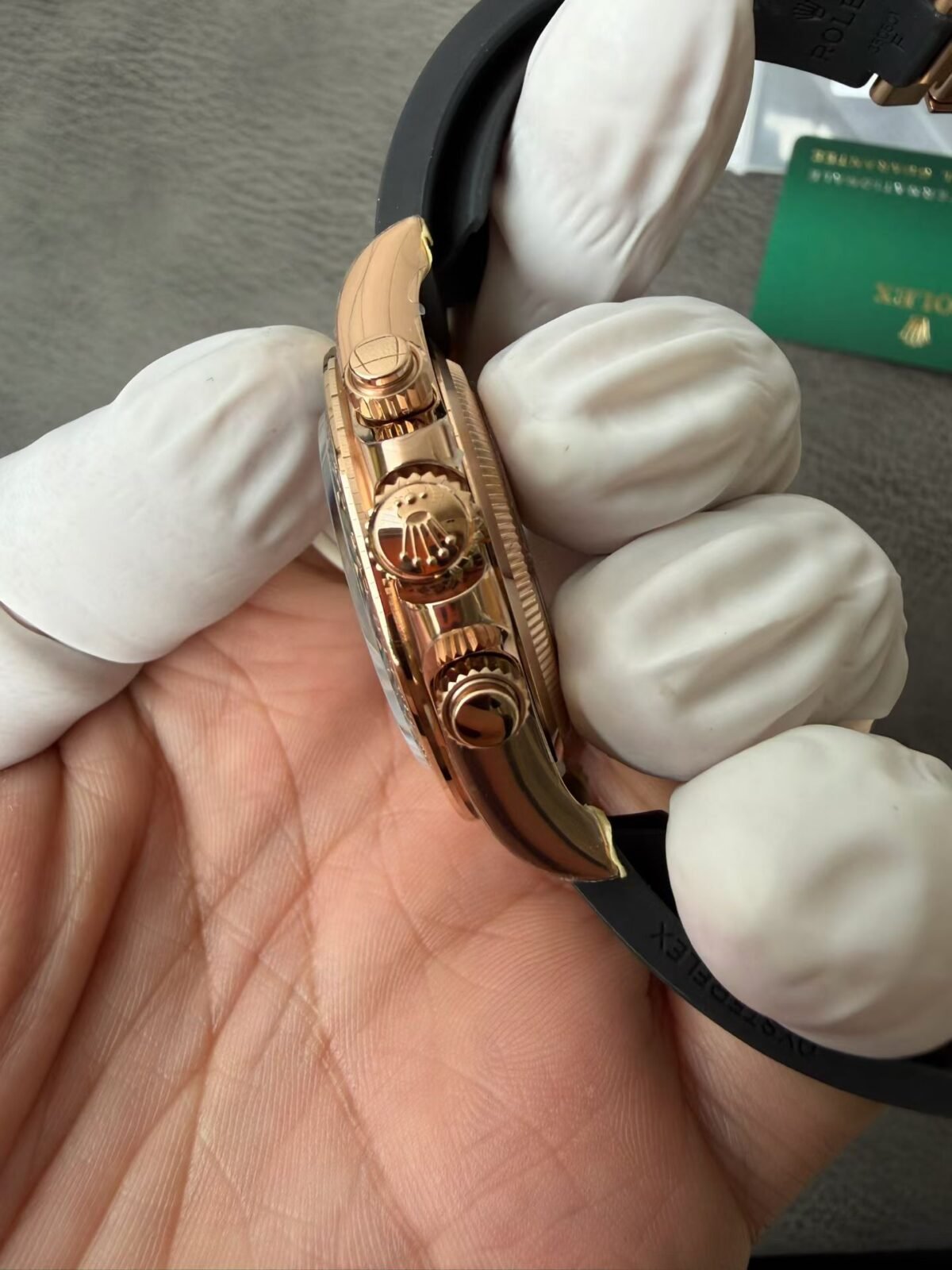 Rolex Daytona 40mm Everose Gold Chocolate Dial Rubber Strap (126515LN) DD4131 Movement - Image 7
